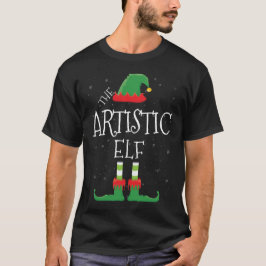 ARTISTIC Elf Family Matching jul Group Funny T Shirt
