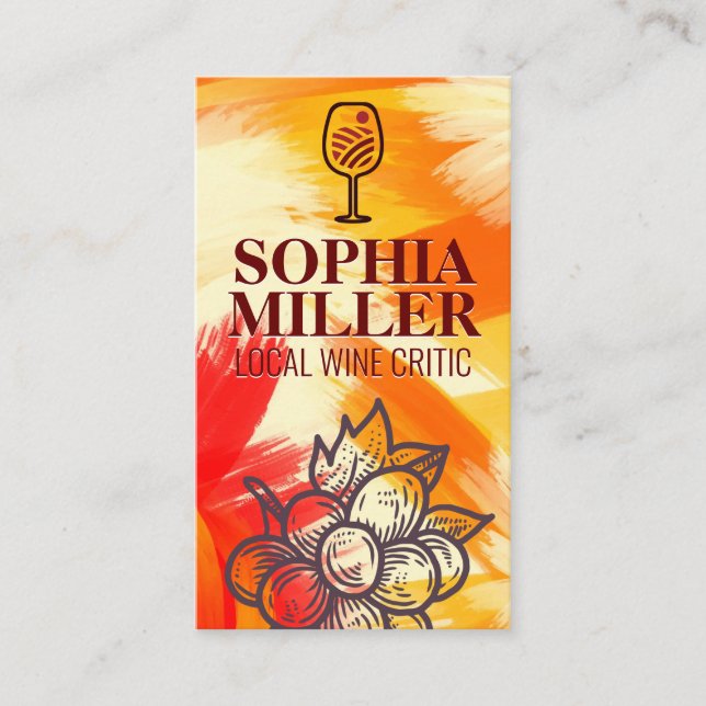 Artistic | Expressive Winery Visitkort (Framsida)