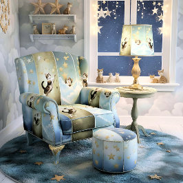 Artistic Fabric Panel Cats Tyg