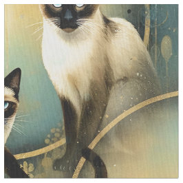 Artistic Fabric Panel Cats Tyg