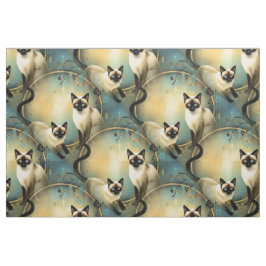 Artistic Fabric Panel Cats Tyg