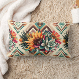 artistic flower pattern pillow lumbarkudde