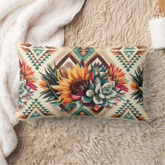 artistic flower pattern pillow lumbarkudde
