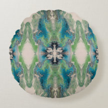 Artistic Fluid Abstract in Aqua & Green