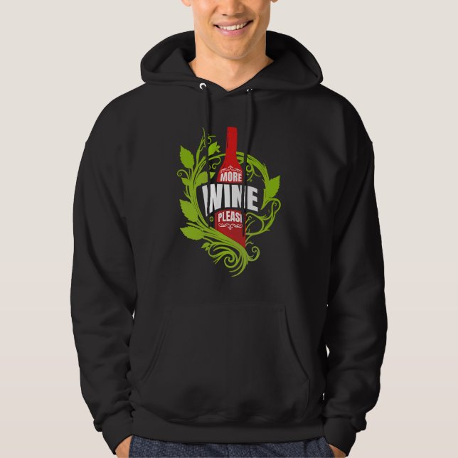 Artistic Gatherings Of Lovable Wine Humorous Quote Hoodie (Framsida)