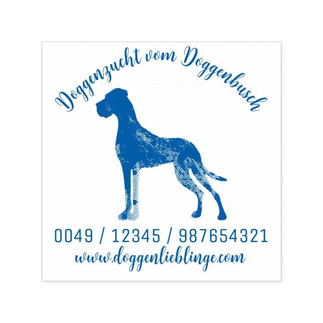 Artistic Great Dane Kennel Stämpel (Design)