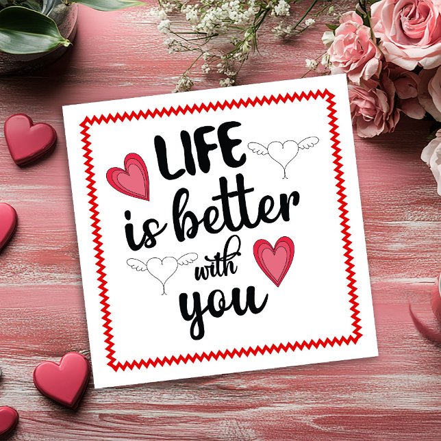 Artistic Hand Drawing Valentine Card for Wife Julkort (Artistic Hand Drawing Valentine Card for Wife)