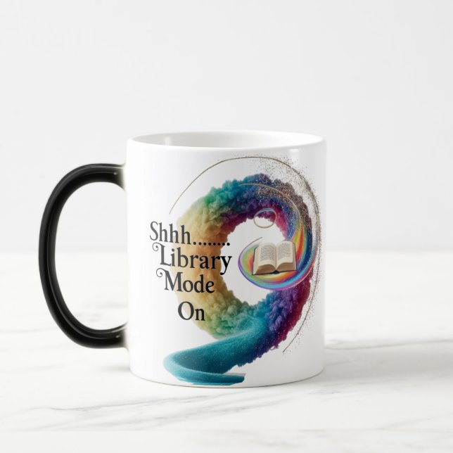 Artistic Heat-Sensitive Book Lover Gift Magisk Mugg (Vänster)
