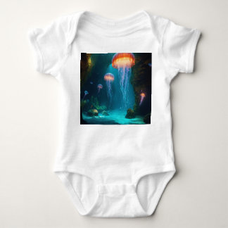 Artistic Jellyfish T-Shirt - Ethereal Glow on Dark