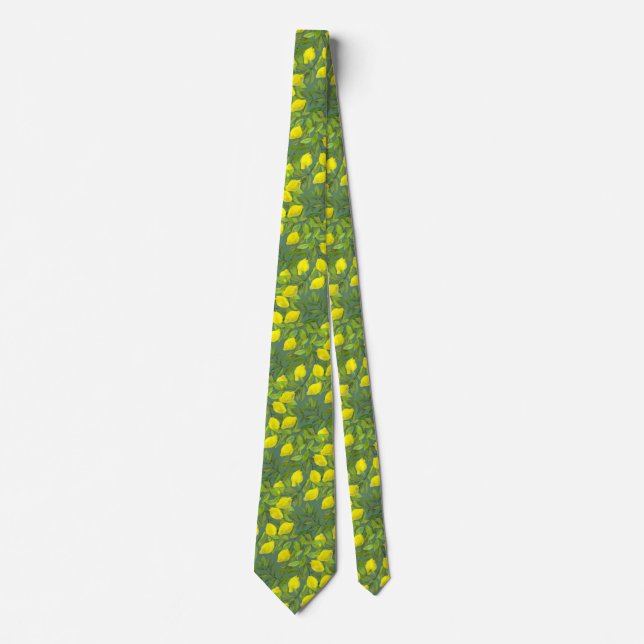 Artistic Lemon Tree Tie for Men Slips (Framsida)