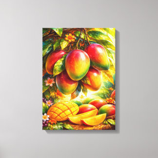 Artistic Mango Orchard Illustration Canvastryck