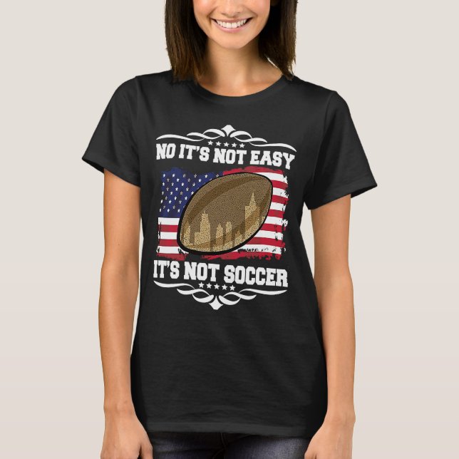 Artistic Motivational USA Flag Rugby Quote T Shirt (Framsida)