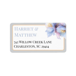 Artistic Pastel Botanical Florals Wedding Adressetikett