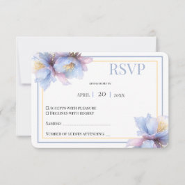 Artistic Pastel Botanical Florals Wedding OSA Kort