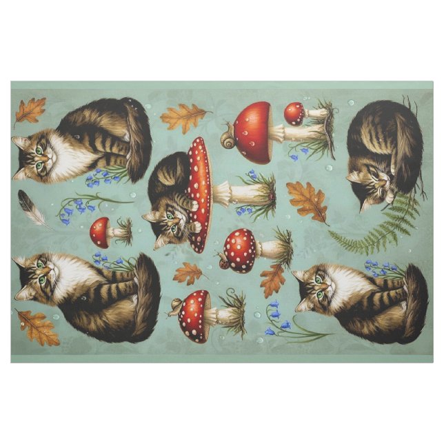 Artistic Quilting Fabric Cats Tyg (Fat Quarter)