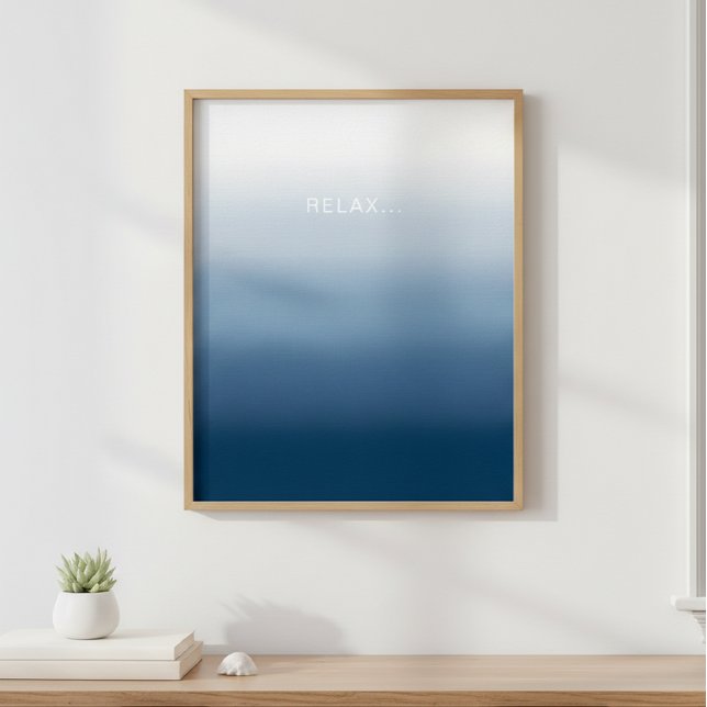 Artistic Relax Gradient Poster - Deep Blue Trend (Skapare uppladdad)