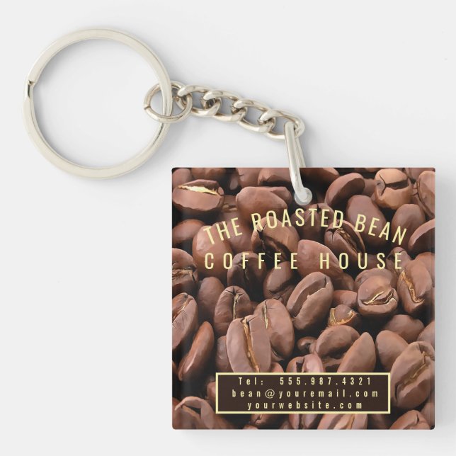 Artistic Roasted Coffee Beans Business Card (Framsidan)