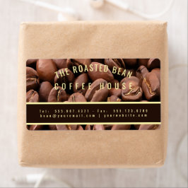 Artistic Roasted Coffee Beans Business Card Fraktsedel