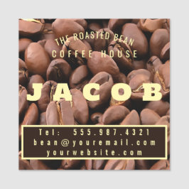 Artistic Roasted Coffee Beans Business Card Namnbricka