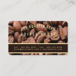 Artistic Roasted Coffee Beans Business Card Visitkort