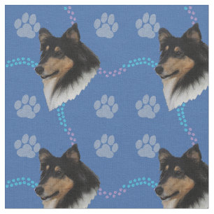 Artistic Rough Collie Head (Tri) Tyg