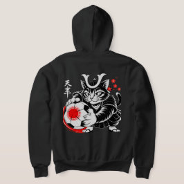 Artistic Samurai Cat Japan Soccer for Football fan T Shirt