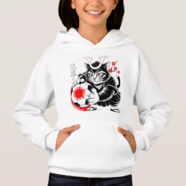 Artistic Samurai Cat Japan Soccer for Football fan T Shirt