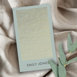 ARTISTIC SILVER AQUA SKETCH STRIPED LINE MÖNSTER VISITKORT