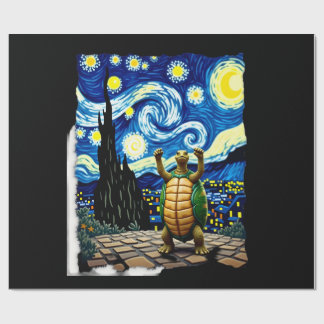Artistic Turtle Shirt  Starry Night Turtle (1) Presentpapper
