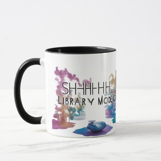 Artistic Two-Tone Book Lover Coffee Cup Mugg (Vänster)
