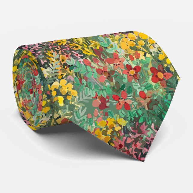 Artistic Watercolor Flower Garden Tie Slips (Rullad)