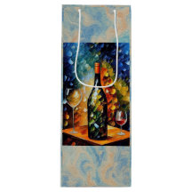 Artistic Wine Gift Bag – City Night Design