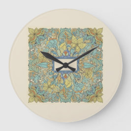 Artistic Zentangle Mandala Wall Clock Stor Klocka
