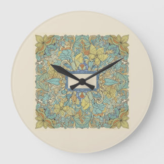 Artistic Zentangle Mandala Wall Clock Stor Klocka
