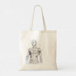 Artistisk anatomiska illustration i Shopping bag Tygkasse