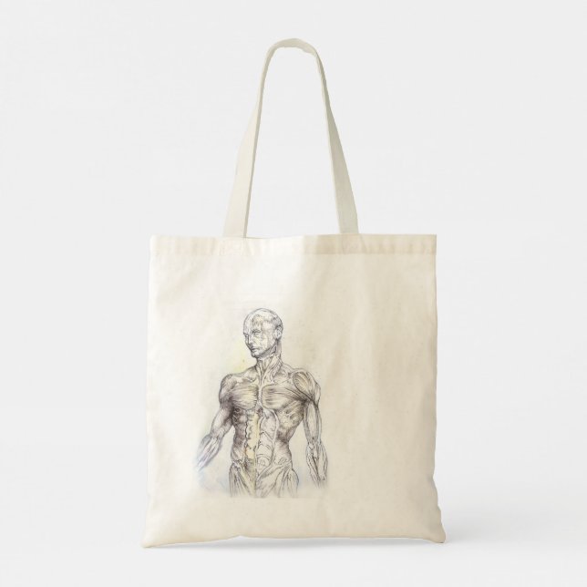 Artistisk anatomiska illustration i Shopping bag Tygkasse (Baksida)