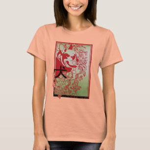 Artistisk asiatisk inspirerad Fransk Bulldog Shirt T