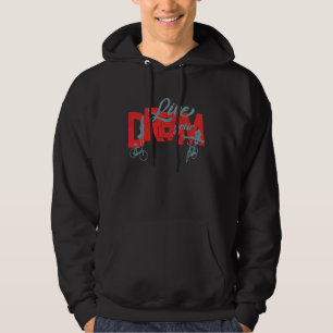 Artistisk cykling levande drömmen hoodie