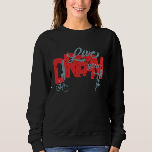 Artistisk cykling levande drömmen t shirt (Framsida)