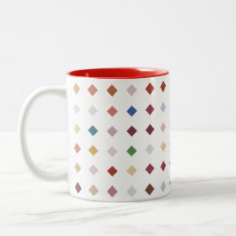 Artistisk Diamond Geometric Modern-tillbehör Två-Tonad Mugg