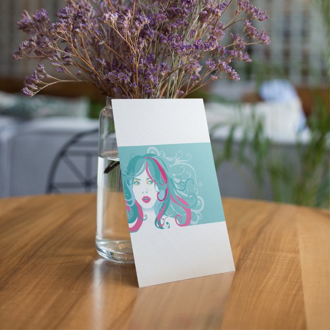 Artistisk kvinnlig illustration inbjudningar (Skapare uppladdad)