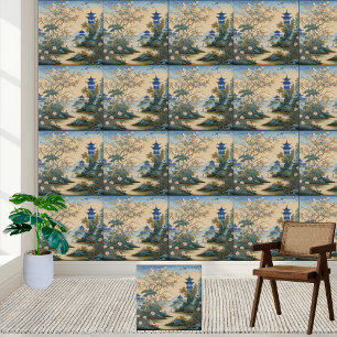Artistisk Östra Inspired Chinoiserie Tile Decor Kakelplatta