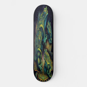 Artistiska grodor av Skateboard Girly Grönt