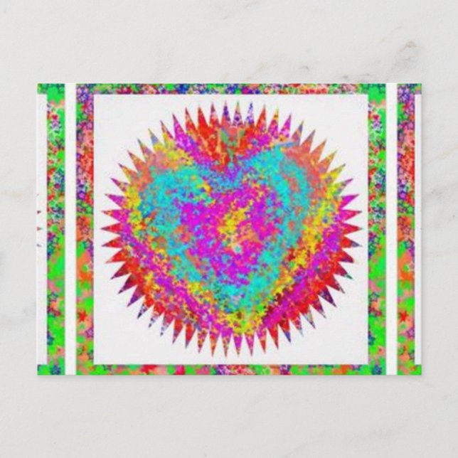 ARTISTISKT UTTRYCK: HJÄRTFRÅGOR VYKORT (Framsida)