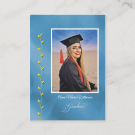 Artistry Blue Graduation Party Invitation Tilläggskort