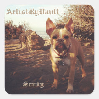 ArtistRyVavlt Sandy Sticker Fyrkantigt Klistermärke