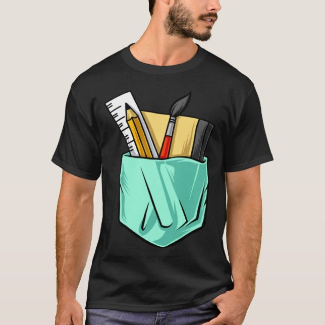 Artists Artist Tools  Cute Pocket T Shirt (Framsida)