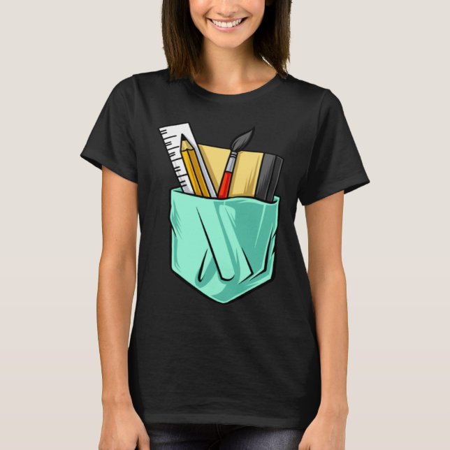 Artists Artist Tools  Cute Pocket T Shirt (Framsida)