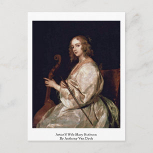 Artists fru Mary Ruthven av Anthony Van Dyck Vykort