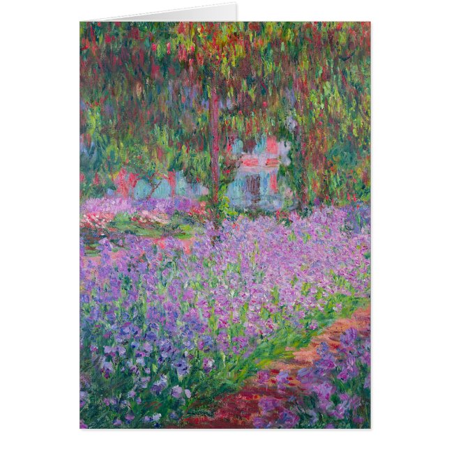 Artists Garden at Giverny av Claude Monet Hälsningskort (Framsidan)